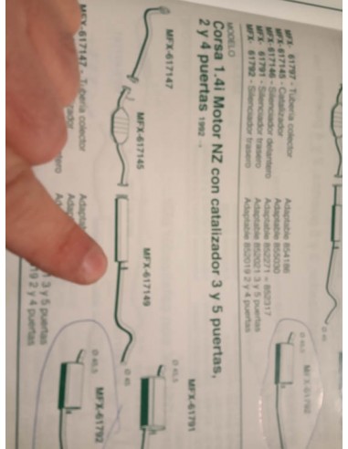 SILENCIOSO INTERMEDIO ESCAPE OPEL CORSA A Y B