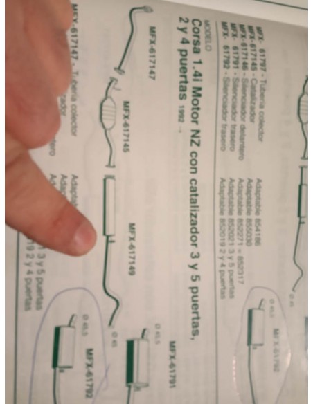 SILENCIOSO INTERMEDIO ESCAPE OPEL CORSA A Y B