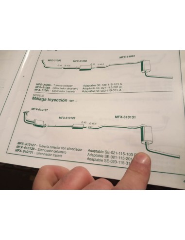 SILENCIOSO TRASERO ESCAPE SEAT MALAGA INYECCION