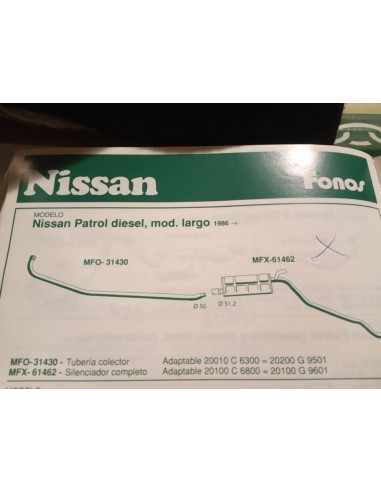 SILENCIOSO TRASERO ESCAPE NISSAN PATROL