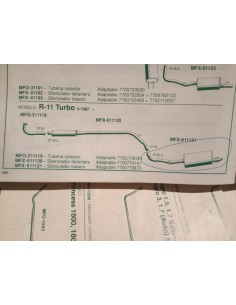SILENCIOSO TRASERO ESCAPE RENAULT 11 TURBO FASE 2 2