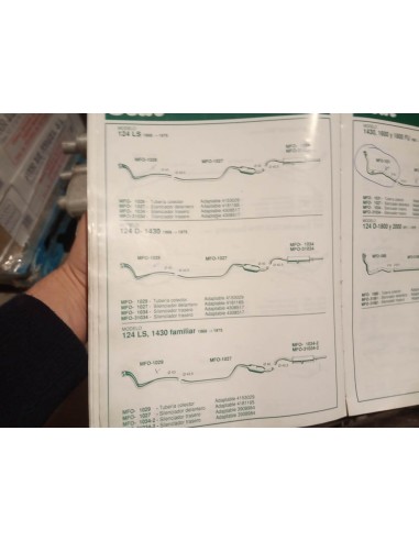 SILENCIOSO INTERMEDIO ESCAPE SEAT 124 Y 1430  43,5 mm