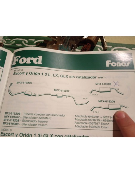 SILENCIOSO TRASERO ESCAPE FORD ORION 1.3