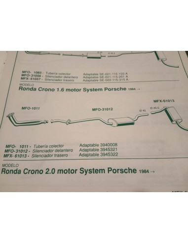 SILENCIOSO INTERMEDIO ESCAPE SEAT RONDA CRONO 1.6