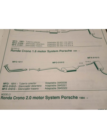 SILENCIOSO INTERMEDIO ESCAPE SEAT RONDA CRONO 1.6