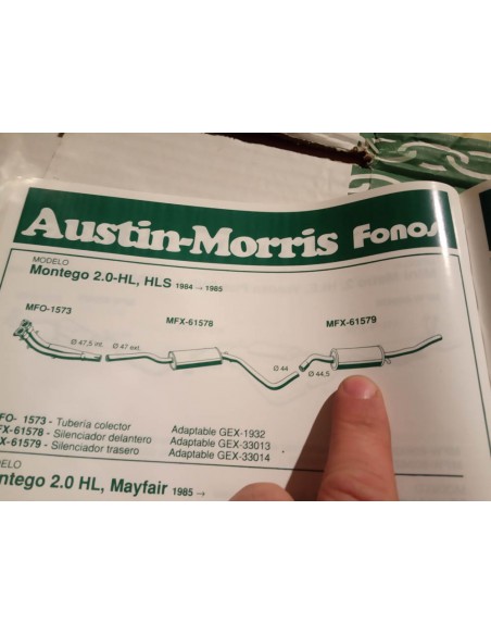 SILENCIOSO TRASERO AUSTIN MONTEGO 2.0