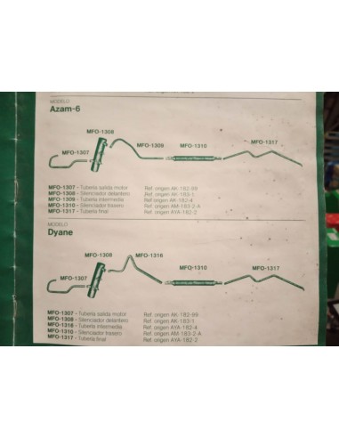 TUBERIA FINAL ESCAPE CITROEN AZAM 6 Y DYANE