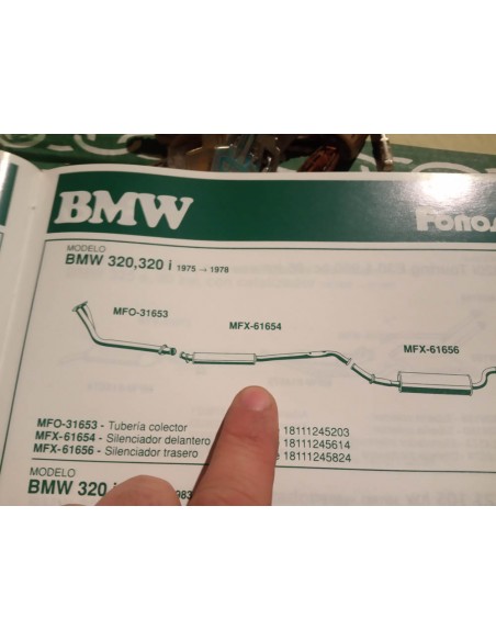 SILENCIOSO INTERMEDIO ESCAPE BMW 315 316 318 Y 320