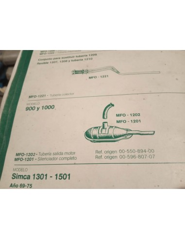 SILENCIOSO DE ESCAPE SIMCA 900 Y 1000