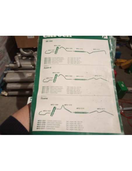 TUBERIA SALIDA MOTOR CITROEN AK-350,AZAM-6 Y DYANE