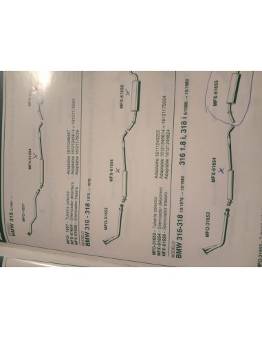 SILENCIOSO INTERMEDIO ESCAPE BMW 315 316 318 Y 320