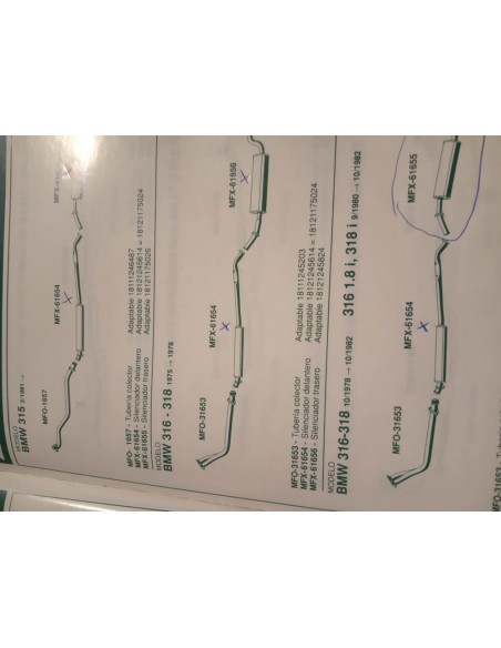 SILENCIOSO INTERMEDIO ESCAPE BMW 315 316 318 Y 320