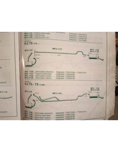 SILENCIOSO TRASERO ESCAPE RENAULT 5 TS Y TX