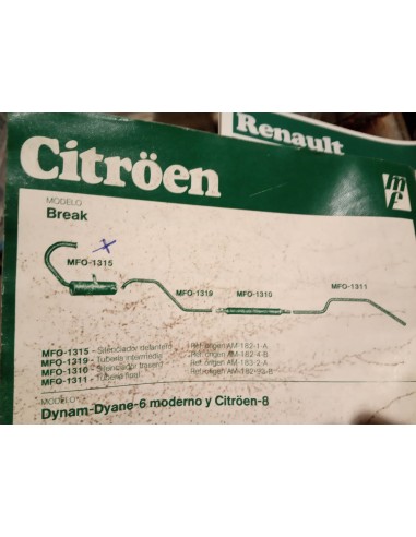 SILENCIOSO DELANTERO ESCAPE CITROEN BREAK