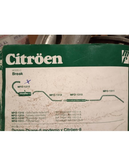 SILENCIOSO TRASERO ESCAPE CITROEN AK-350,AZAM-6, DYANE Y BREAK