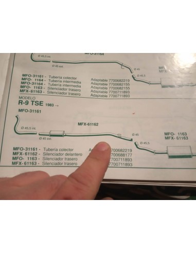 SILENCIOSO INTERMEDIO ESCAPE RENAULT 9 TSE