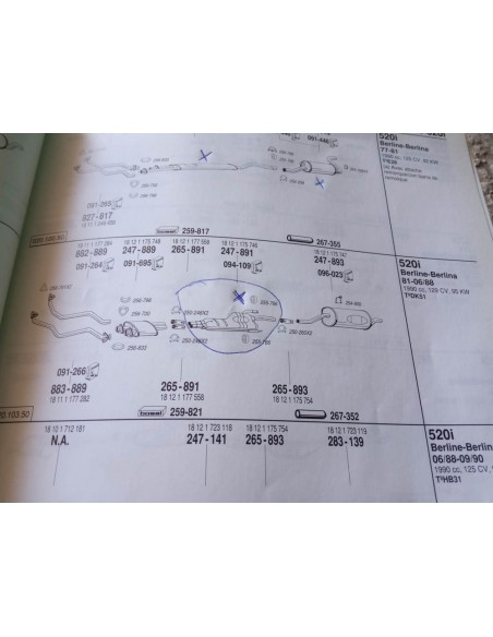 SILENCIOSO INTERMEDIO ESCAPE BMW E28 520i Y 525i