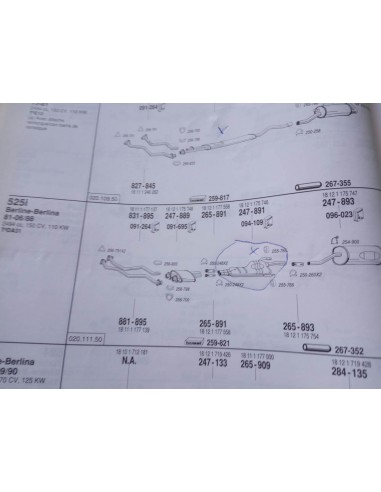 SILENCIOSO INTERMEDIO ESCAPE BMW E28 520i Y 525i