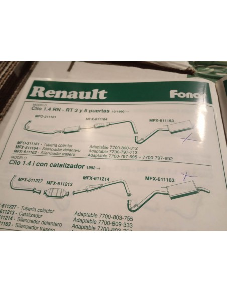 SILENCIOSO TRASERO ESCAPE RENAULT CLIO