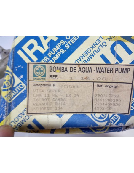 BOMBA DE AGUA RENAULT 14 ,CITROEN VISA, TALBOT SAMBA