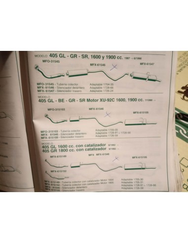 SILENCIOSO INTERMEDIO ESCAPE PEUGEOT 405