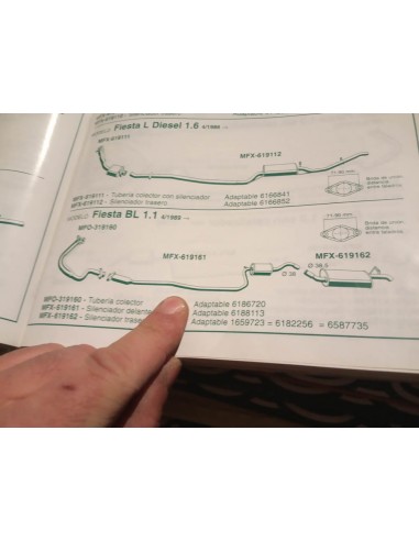 SILENCIOSO INTERMEDIO ESCAPE FORD FIESTA MK2