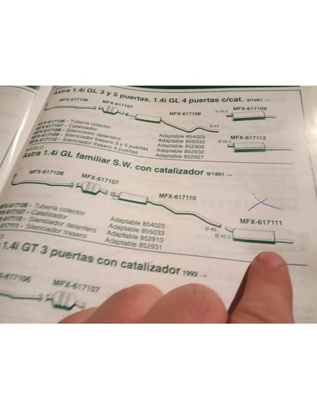 SILENCIOSO TRASERO ESCAPE OPEL ASTRA FAMILIAR