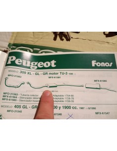 SILENCIOSO INTERMEDIO ESCAPE PEUGEOT 309 2