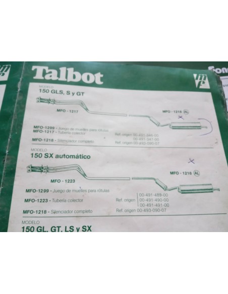 SILENCIOSO TRASERO ESCAPE TALBOT 150
