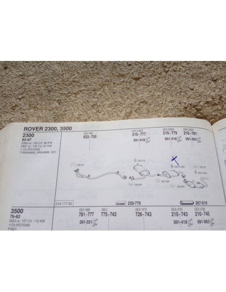 SILENCIOSO TRASERO ESCAPE ROVER 2300 Y 3500