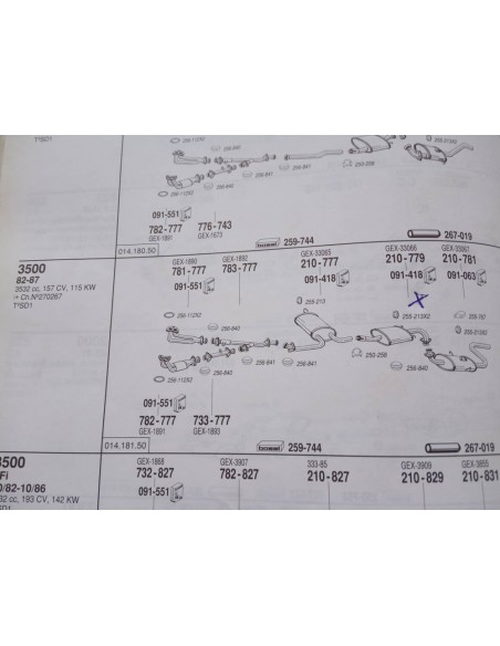 SILENCIOSO TRASERO ESCAPE ROVER 2300 Y 3500