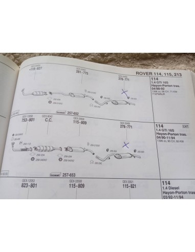 SILENCIOSO TRASERO ESCAPE ROVER 114 GTI 1.4