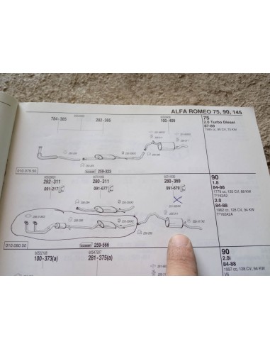 SILENCIOSO TRASERO ESCAPE ALFA ROMEO 90