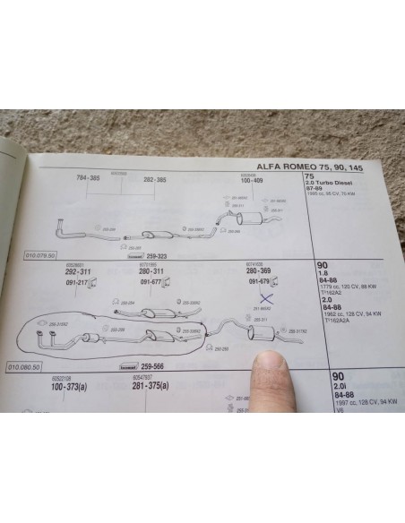 SILENCIOSO TRASERO ESCAPE ALFA ROMEO 90