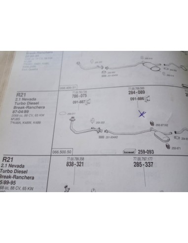 SILENCIOSO DELANTERO RENAULT 21 NEVADA DIESEL