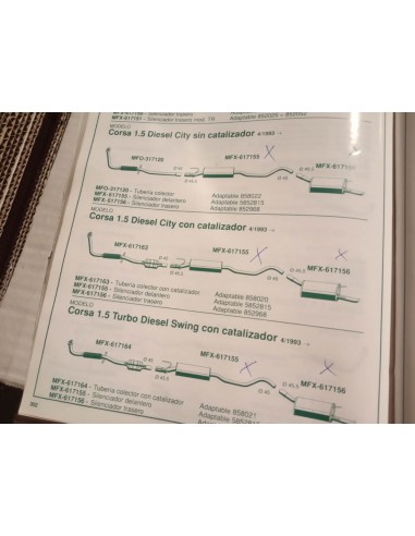 SILENCIOSO TRASERO ESCAPE OPEL CORSA B