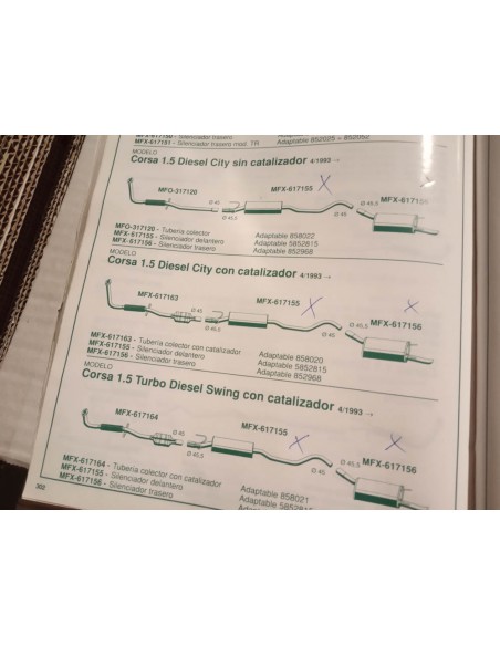 SILENCIOSO TRASERO ESCAPE OPEL CORSA B