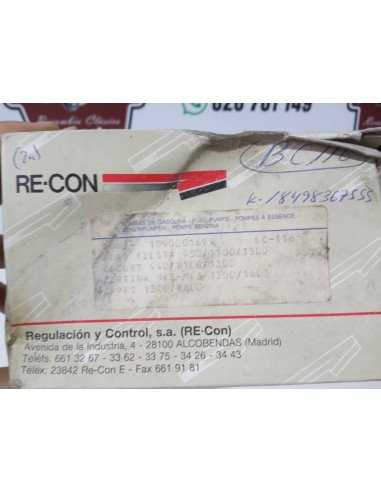 BOMBA DE GASOLINA FORD FIESTA MK1, CAPRI Y CORTINA