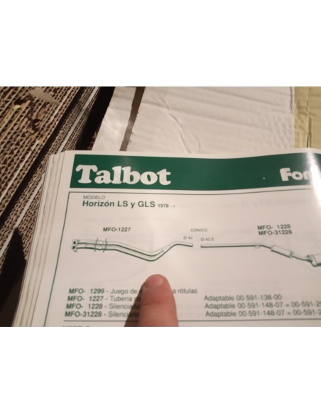 SALIDA COLECTOR ESCAPE TALBOT HORIZON