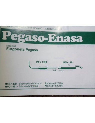 SILENCIOSO TRASERO FURGONETA PEGASO ENASA