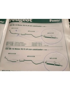 SILENCIOSO TRASERO ESCAPE PEUGEOT 405 MI-16 2