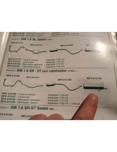 SILENCIOSO TRASERO ESCAPE PEUGEOT 306 GASOLINA 2