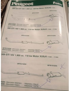 SILENCIOSO TRASERO ESCAPE PEUGEOT 309 GTI 16V 2