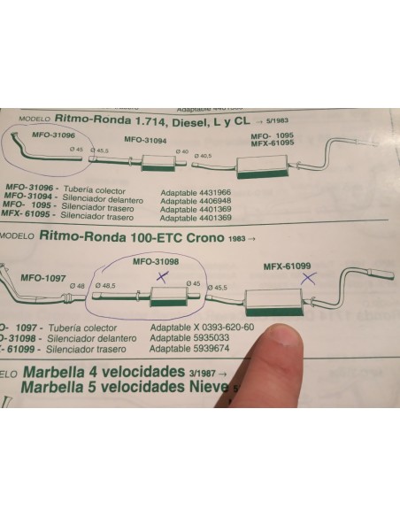 SILENCIOSO ESCAPE SEAT RITMO RONDA CRONO