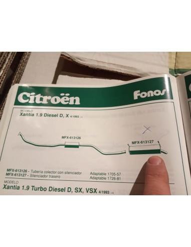 SILENCIOSO TRASERO ESCAPE CITROEN XSANTIA DIESEL