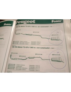 SILENCIOSO TRASERO ESCAPE PEUGEOT 106 GASOLINA 2