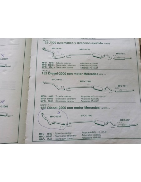 SILENCIOSO DELANTERO ESCAPE SEAT 132