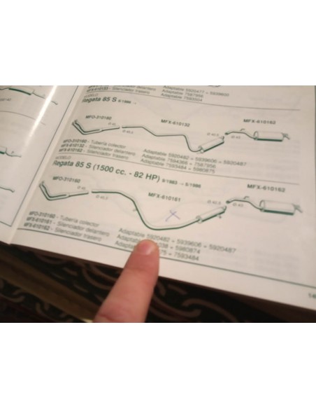 SILENCIOSO INTERMEDIO ESCAPE FIAT REGATA