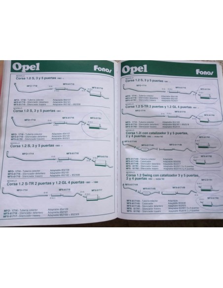 SILENCIOSO DELANTERO ESCAPE OPEL CORSA A