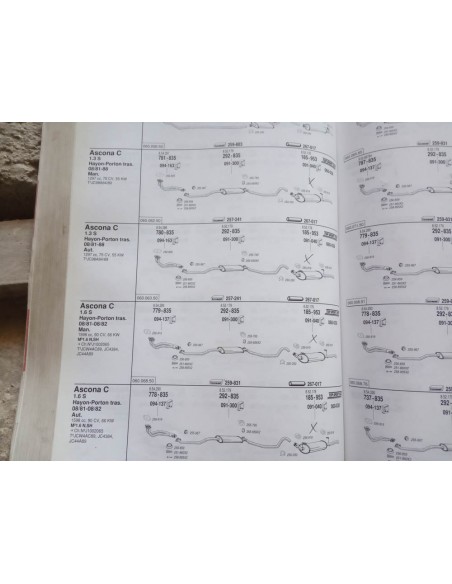 SILENCIOSO TRASERO ESCAPE OPEL ASCONA C